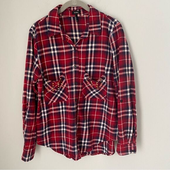 Nollie Women’s Button Down Flannel Shirt - Picture 1 of 4